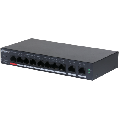 [DH-CS4010-8ET-110] SWITCH DAHUA 8 PUERTOS POE 1000MPBS CE 2UPLINK CLOUD MANAGEMENT