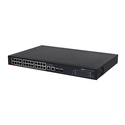 [DH-PFS3228-24GT-240] SWITCH PoE 10 PUERTOS 24PoE BT90W TODO GIGIA-PUERTOS PoEWATCHDOG 250M 10/100/1000M