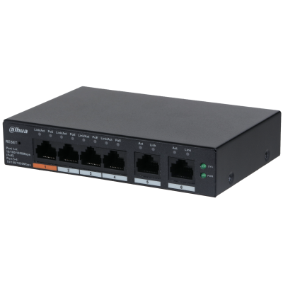 [DH-CS4006-4GT-60] SWITCH DAHUA POE 6PT-4PTPOE CLOUDMANAGE 1000MPBS 60W LOOP PROT WATCHDOG