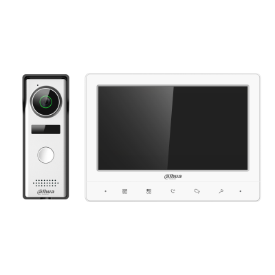 [DHI-KTA02] KIT DAHUA VIDEO PORTERO ANALOGO SILVER  MONITOR 7" FRENTE DE CALLE CON CAMARA 1.3MP DWDR