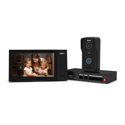 [DHI-KTP02] KIT VIDEO PORTERO IP INT-EXT POE 10K CARDS /MONITOR/ APP MOT DET