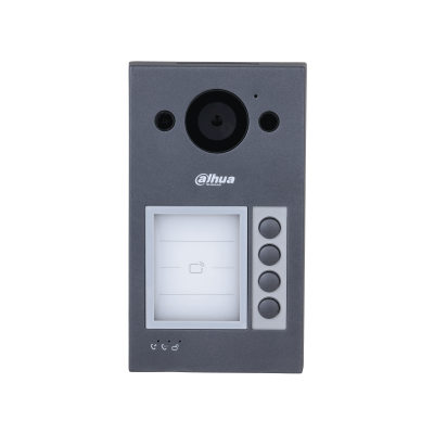 [DHI-VTO3311Q-WP] PLACA VIDEO PORTERO DAHUA IP WIFI EXT 2MP HD 4 BOTONES DOS LOCKS  IR WDR IP65/IK08 IC CARD POE APP