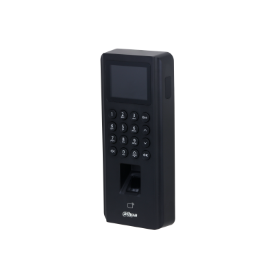 [DHI-ASI2212J] CONTROL ACCESO DAHUA UNA SOLA PUERTA IC CARD CLAVE LECTOR DE HUELA STANDALONE 2.4"TFT  5K USUARIOS 5K TAREJTAS 5K CLAVE 3K HUELLAS Y 100K RECORDS TCP/IP ONVIF WIEGAND