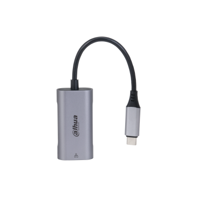 [DH-TC31] ADAPTADOR DAHUA USB-C A RJ45 HASTA 1000MBPS 5.25VDC 200MA ALUMINIO